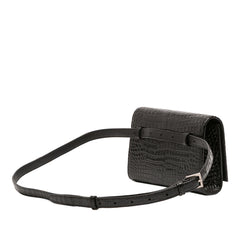 Croc Embossed Leather Monogram Kate Belt Bag