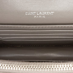 Croc Embossed Leather Monogram Sunset Chain Wallet