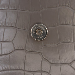 Croc Embossed Leather Monogram Sunset Chain Wallet