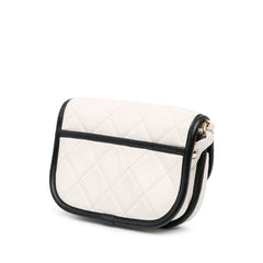 Mini Caviar Round Messenger Flap