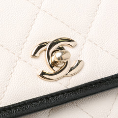 Mini Caviar Round Messenger Flap