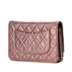 Reissue 2.55 Quilted Metallic Aged Calfskin Wallet on Chain