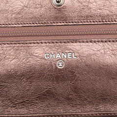 Reissue 2.55 Quilted Metallic Aged Calfskin Wallet on Chain