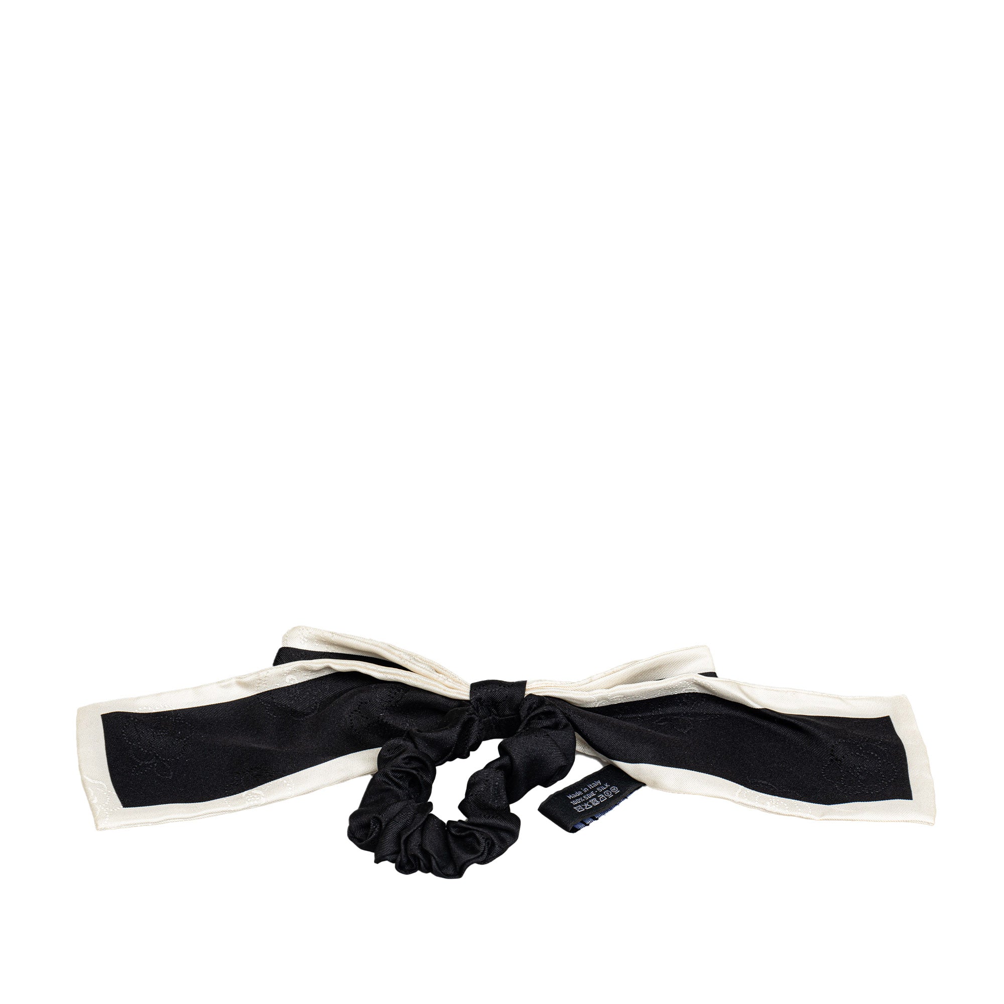Silk CC Bow Scrunchie