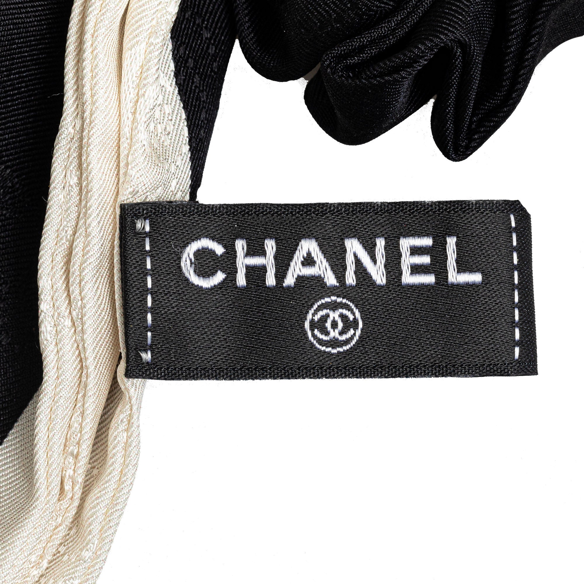 Silk CC Bow Scrunchie