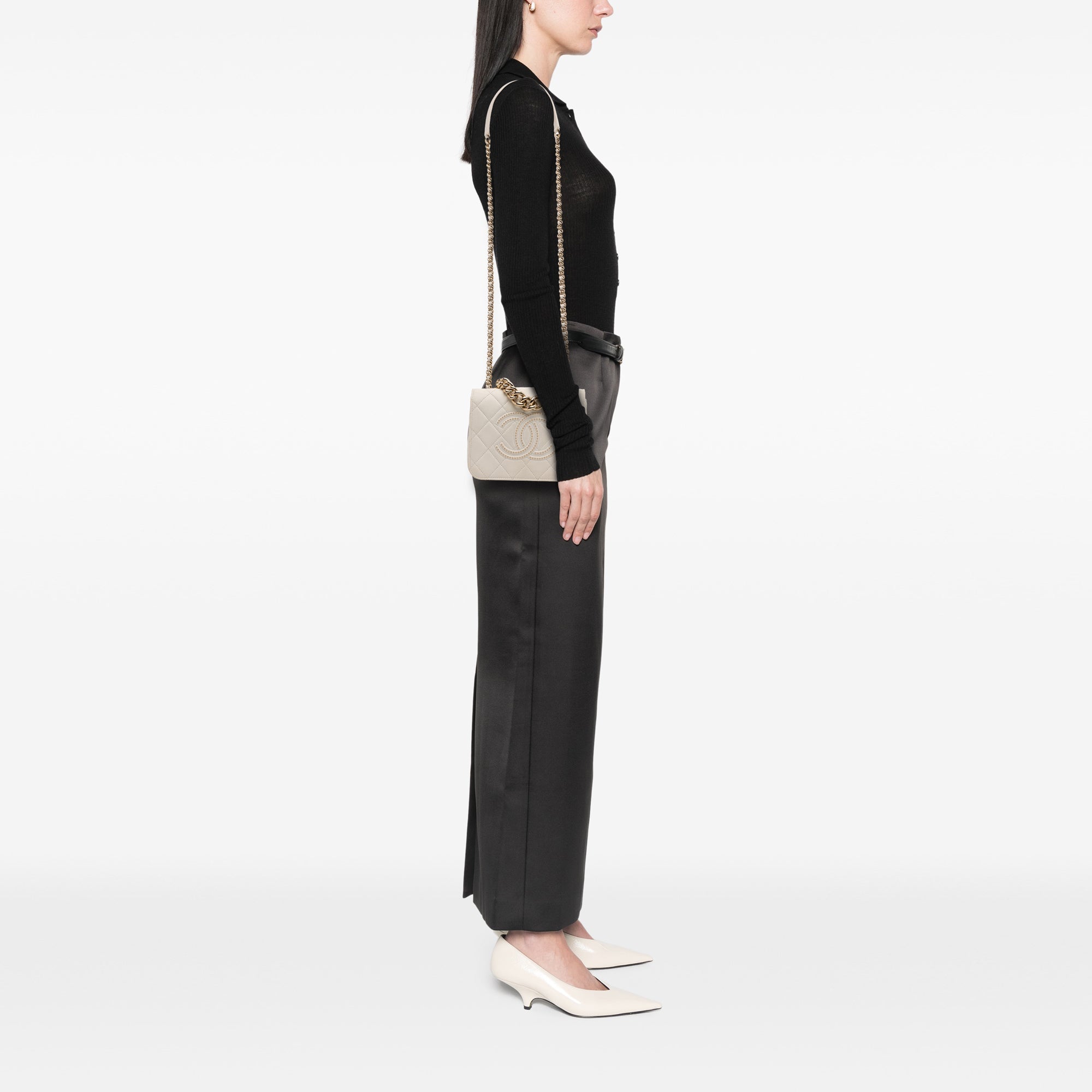 Quilted Lambskin Studded Beauty Begins Flap