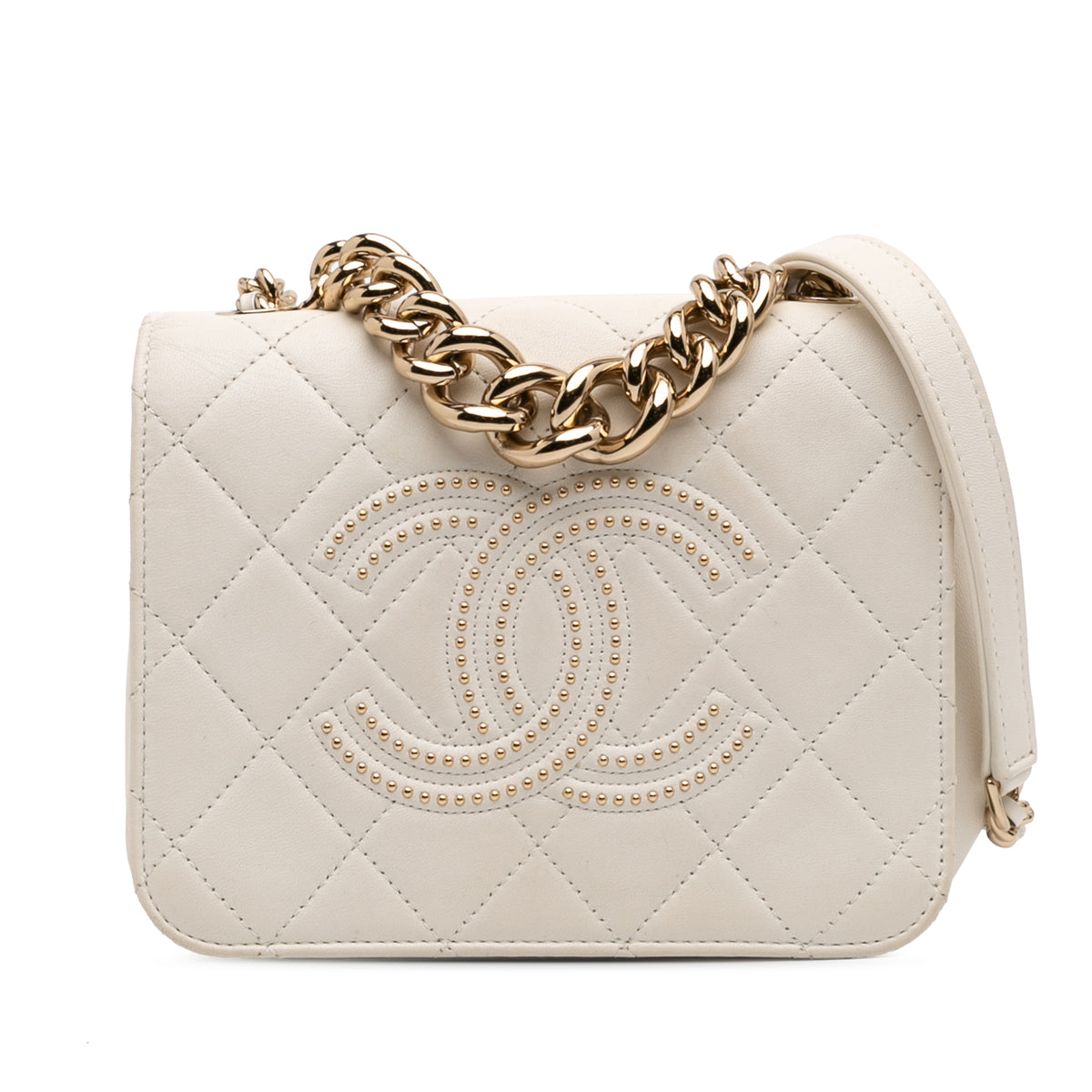 Quilted Lambskin Studded Beauty Begins Flap