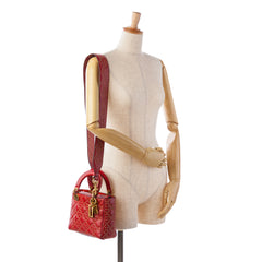 Small Lambskin Cannage Studded Supple Lady Dior