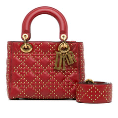 Small Lambskin Cannage Studded Supple Lady Dior
