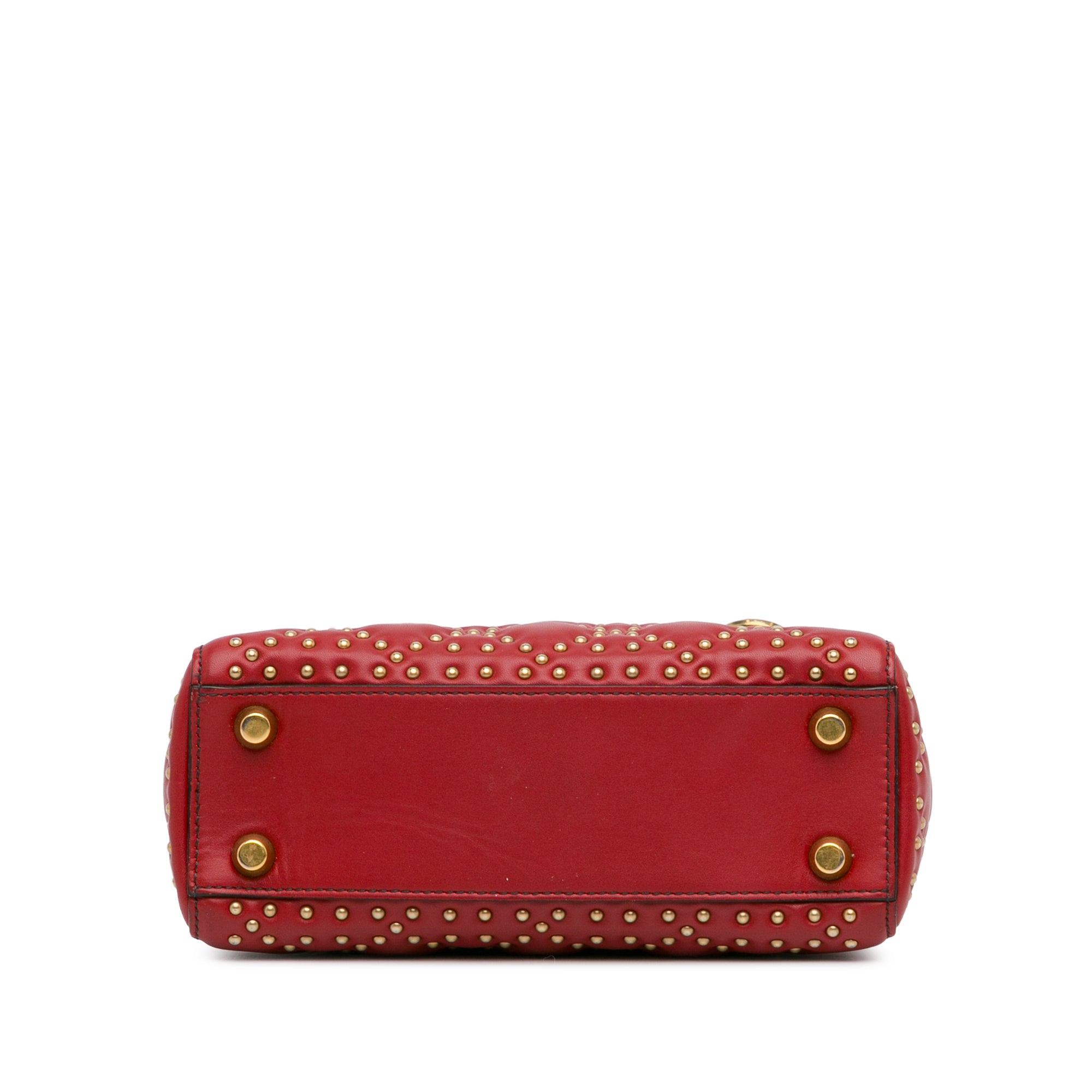 Small Lambskin Cannage Studded Supple Lady Dior