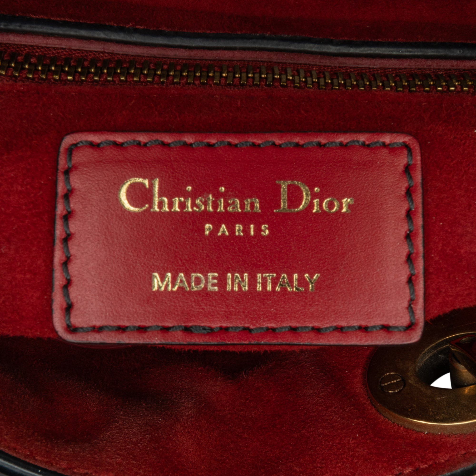 Small Lambskin Cannage Studded Supple Lady Dior
