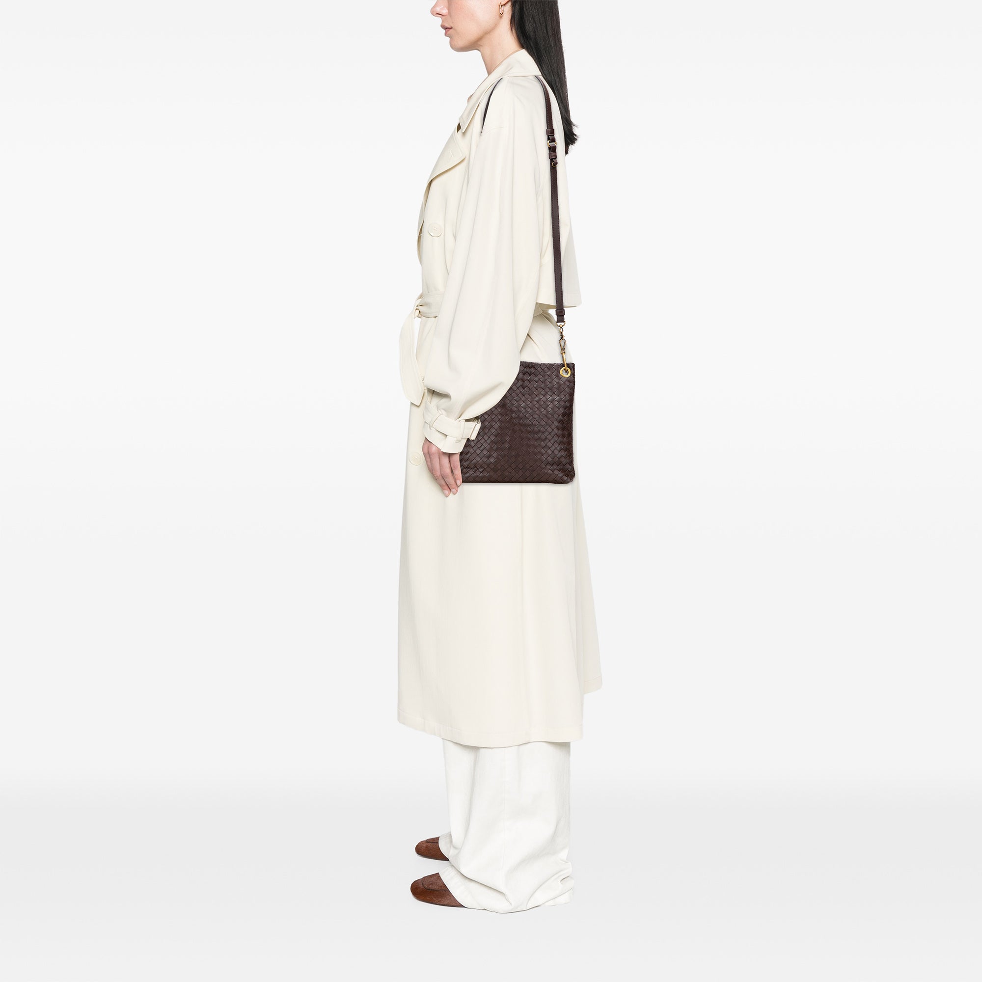 Leather Intrecciato Crossbody
