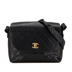 Quilted Caviar CC Flap Crossbody