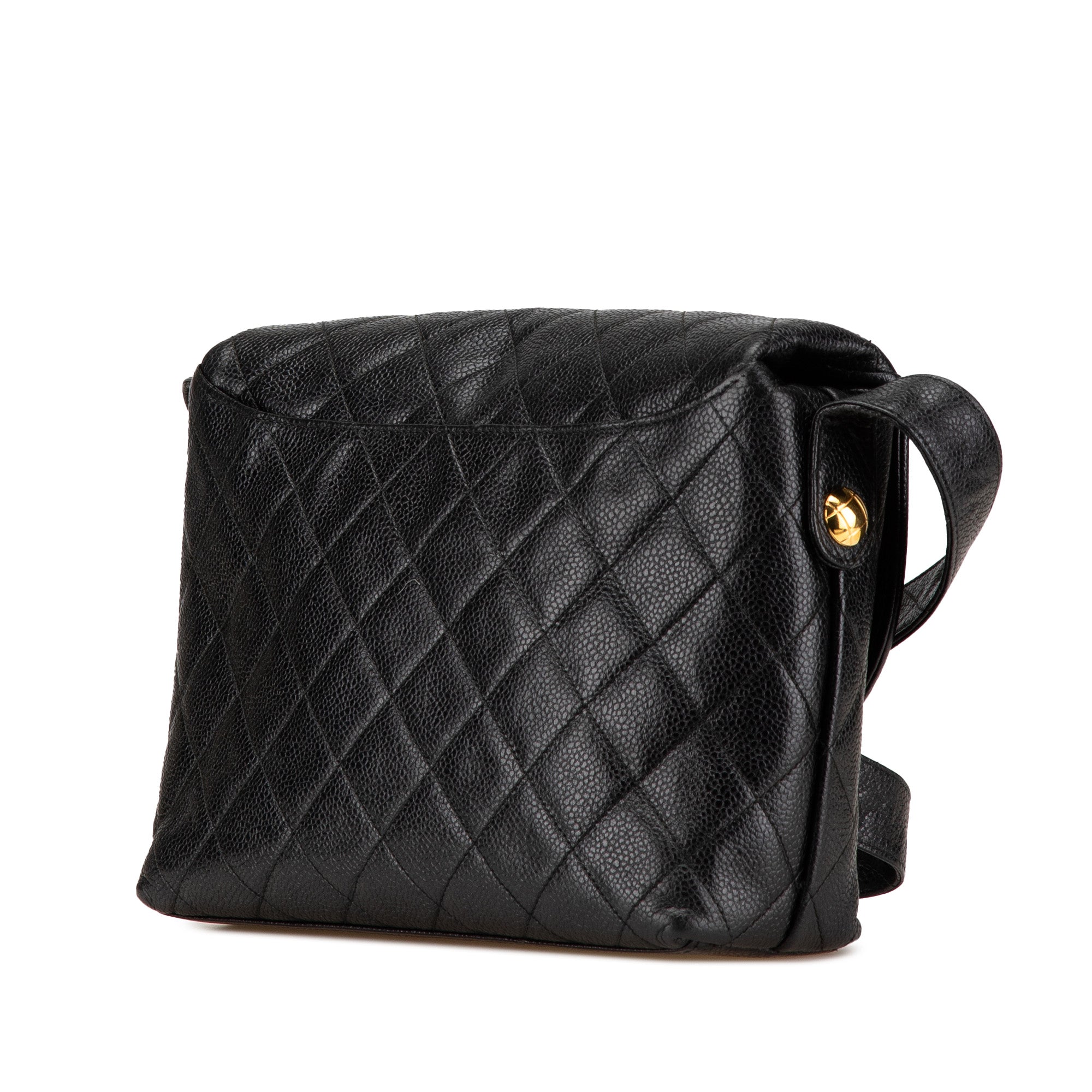 Quilted Caviar CC Flap Crossbody