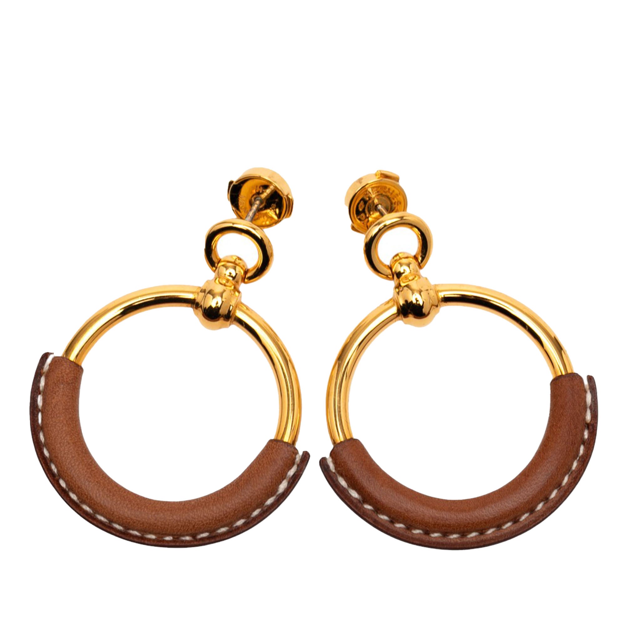Gold Plated Barenia Loop Earrings