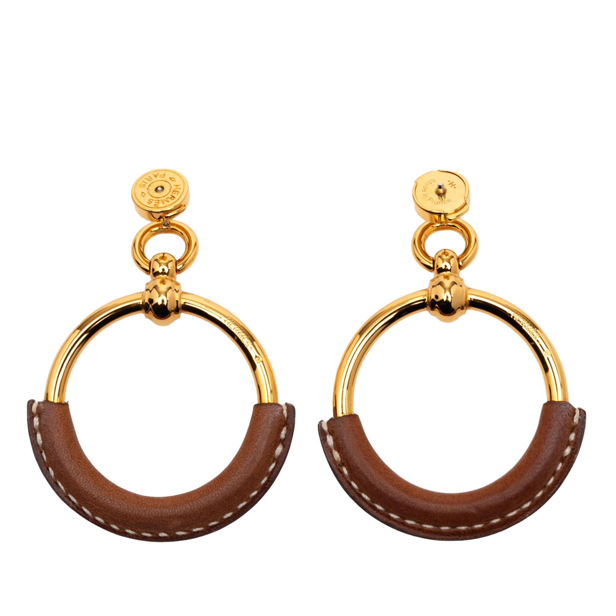 Gold Plated Barenia Loop Earrings