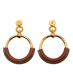 Gold Plated Barenia Loop Earrings