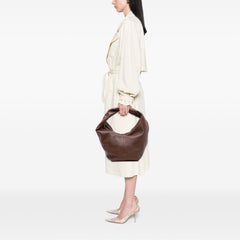 Leather Roman Stud Hobo Bag