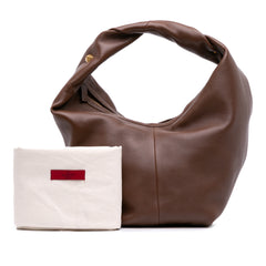 Leather Roman Stud Hobo Bag
