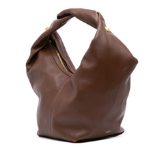 Leather Roman Stud Hobo Bag