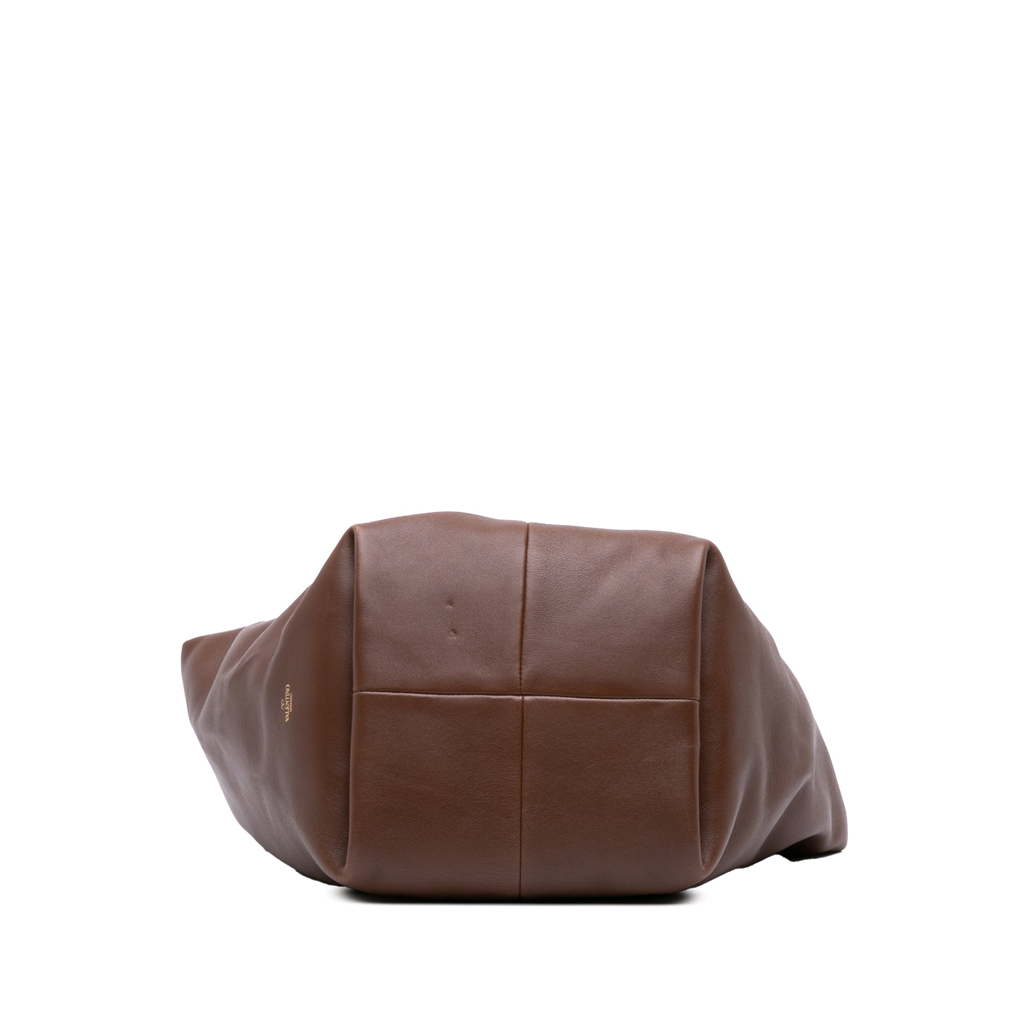 Leather Roman Stud Hobo Bag
