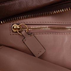 Leather Roman Stud Hobo Bag