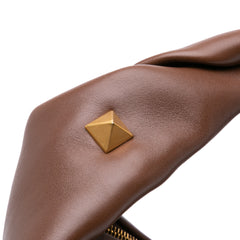 Leather Roman Stud Hobo Bag