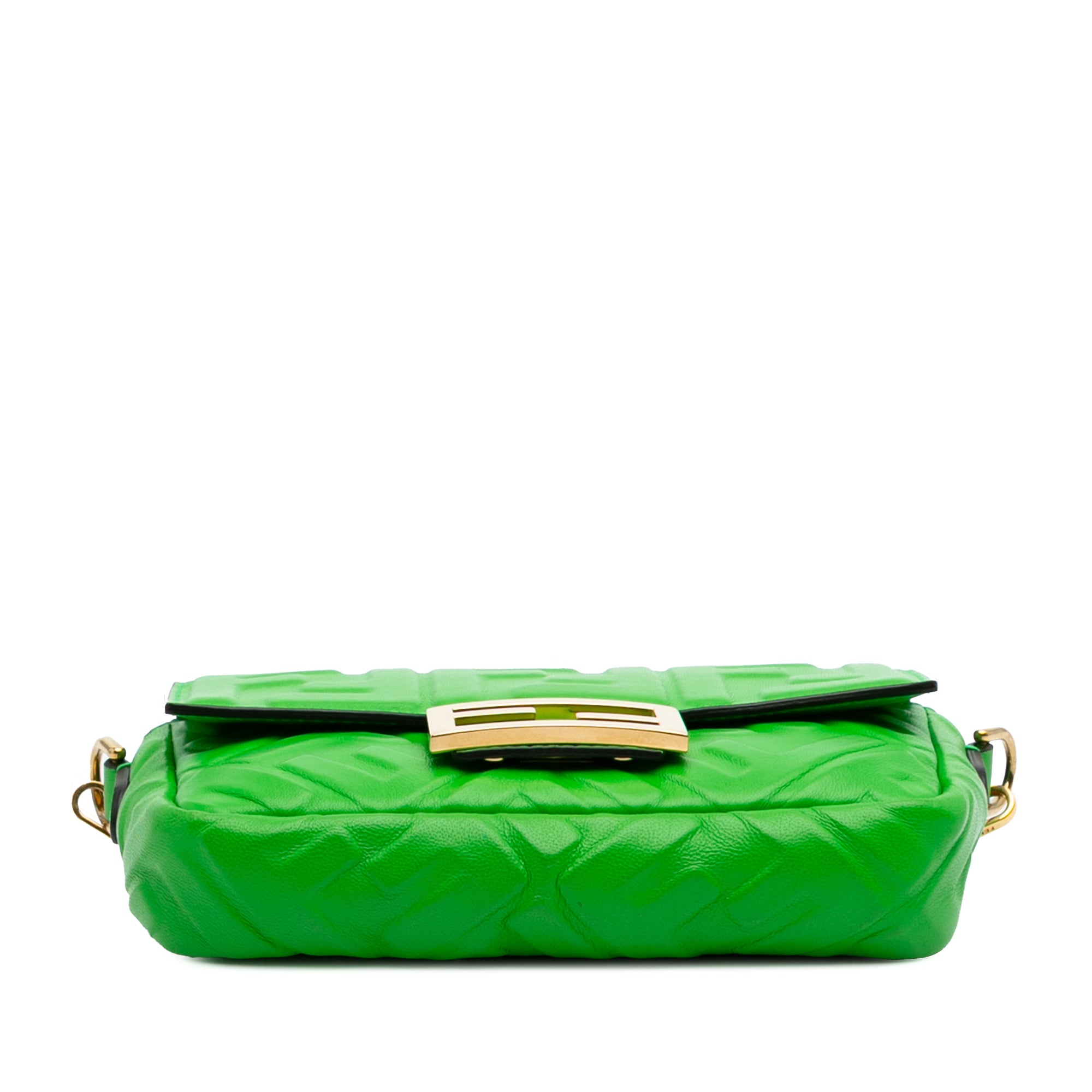 Mini Zucca Embossed Leather Baguette Satchel