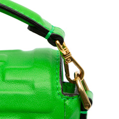 Mini Zucca Embossed Leather Baguette Satchel