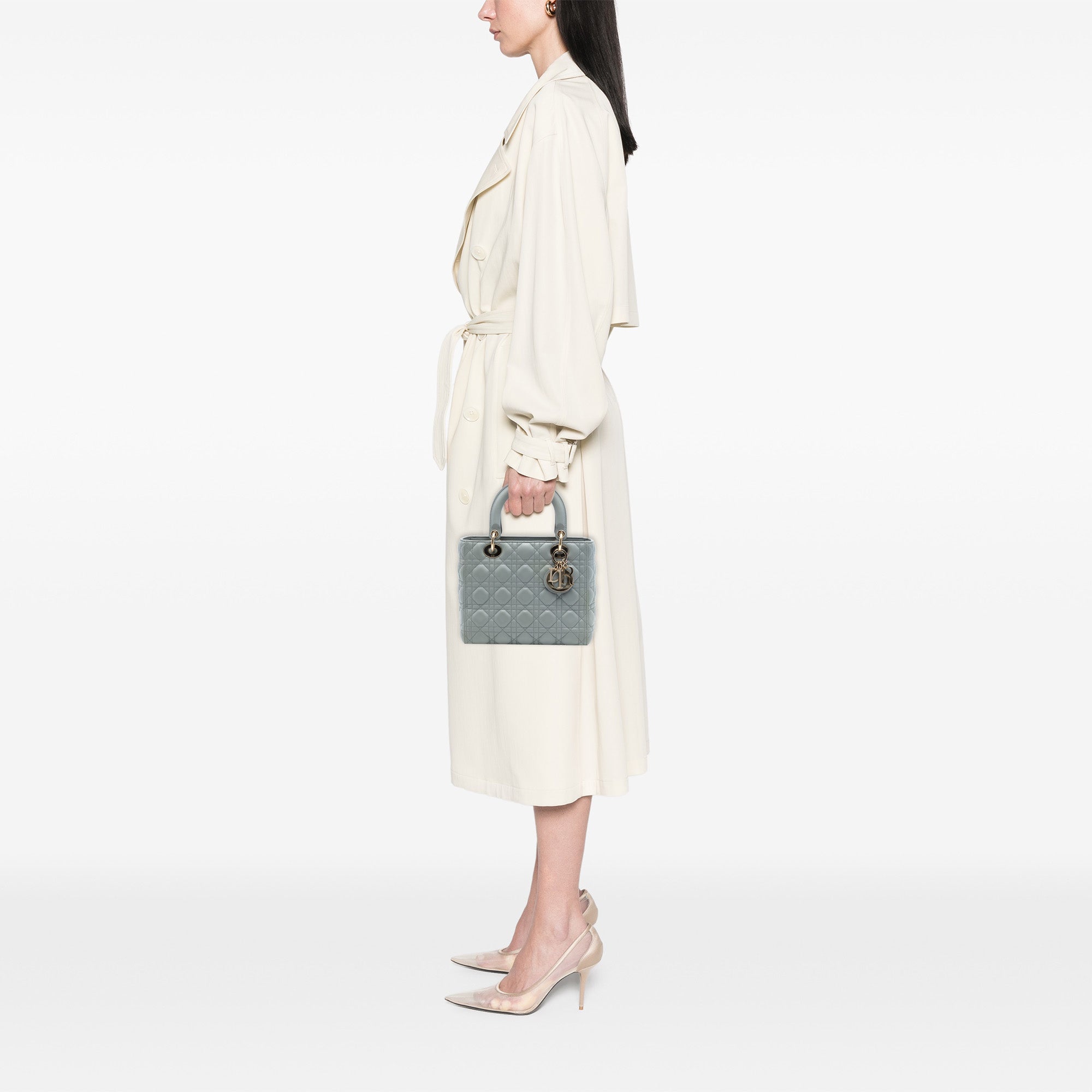 Medium Lambskin Cannage Lady Dior