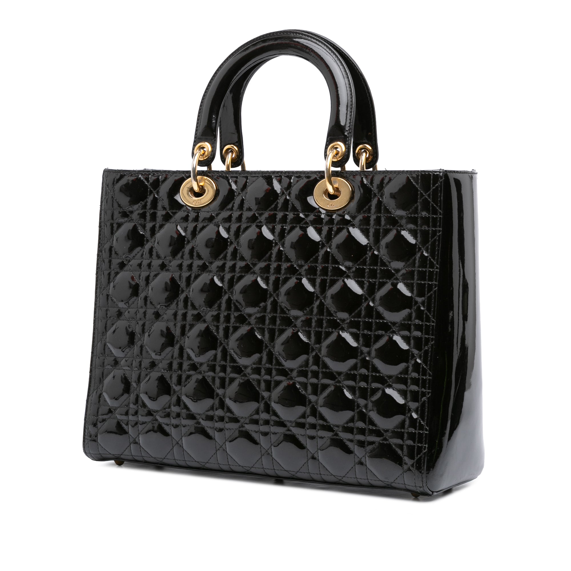 Large Patent Cannage Lady Dior