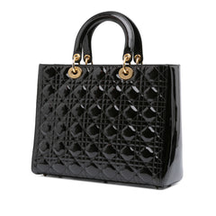Large Patent Cannage Lady Dior