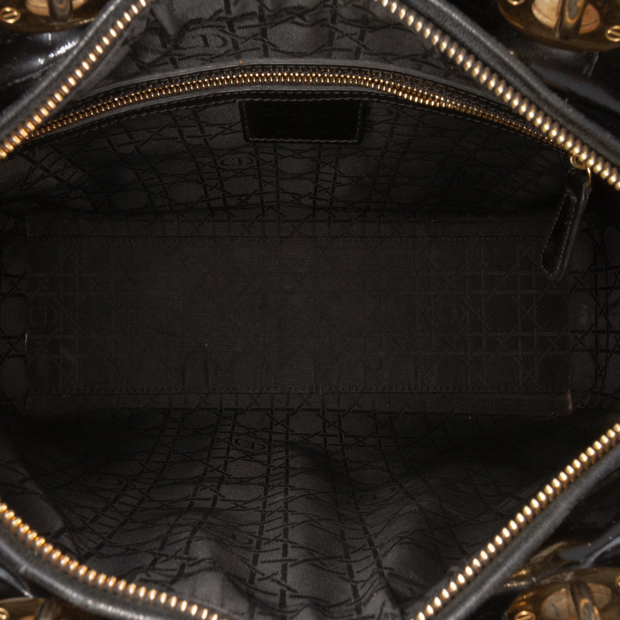 Large Patent Cannage Lady Dior