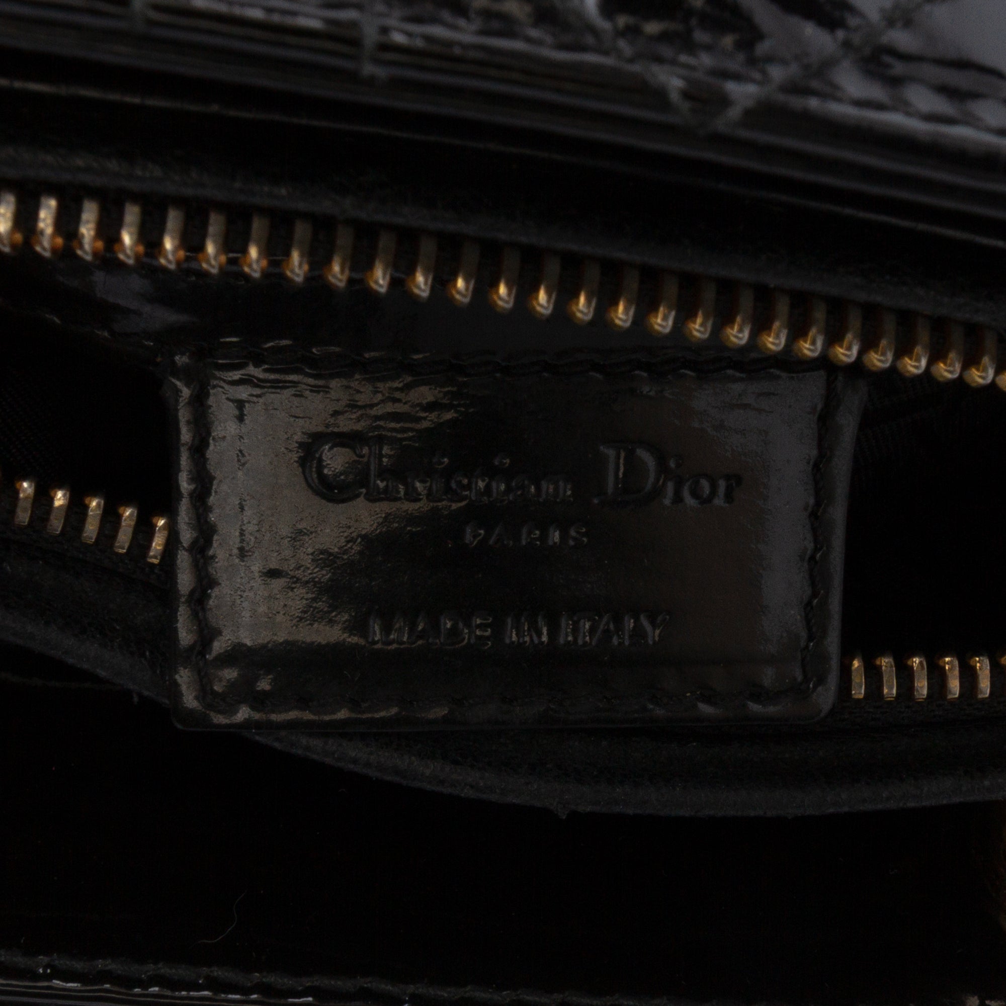 Large Patent Cannage Lady Dior