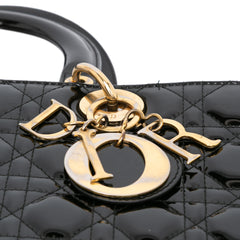 Large Patent Cannage Lady Dior