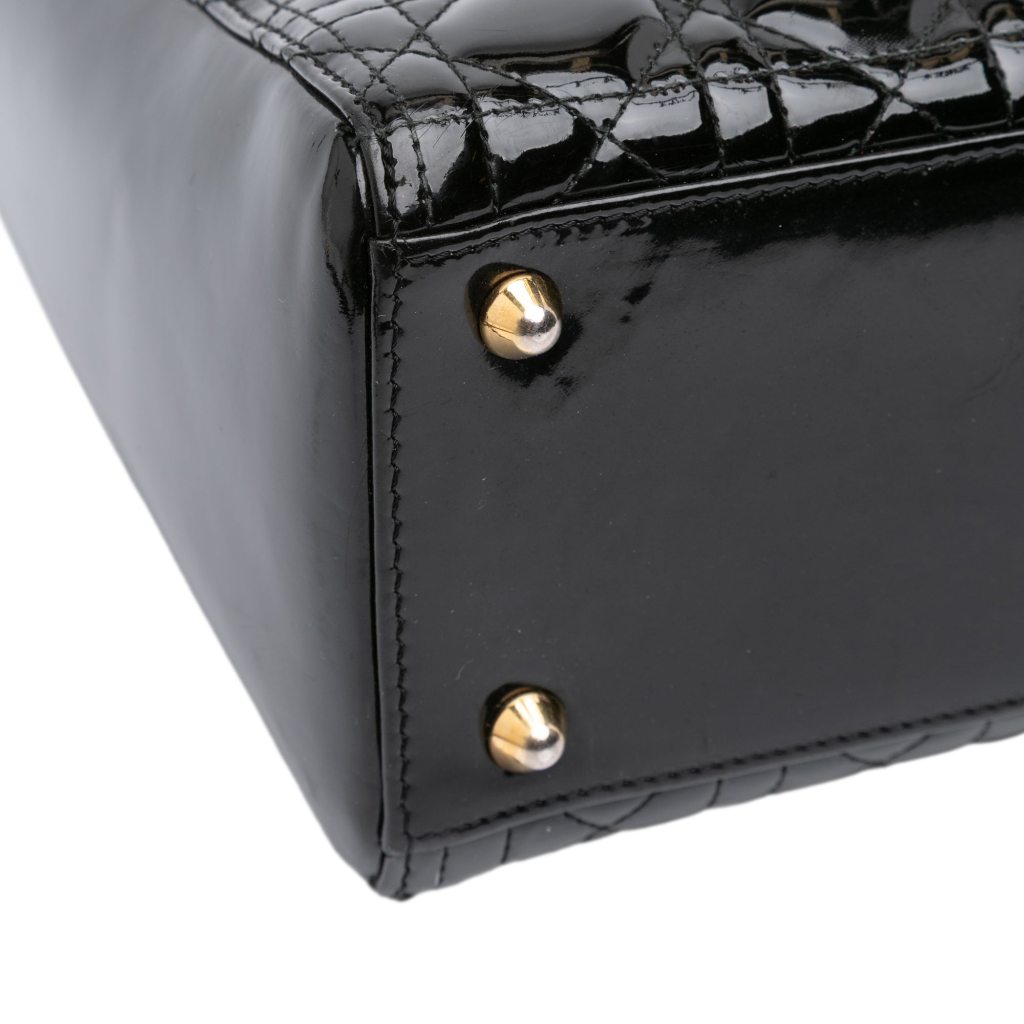 Large Patent Cannage Lady Dior