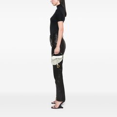 Mini Grained Calfskin Saddle Bag