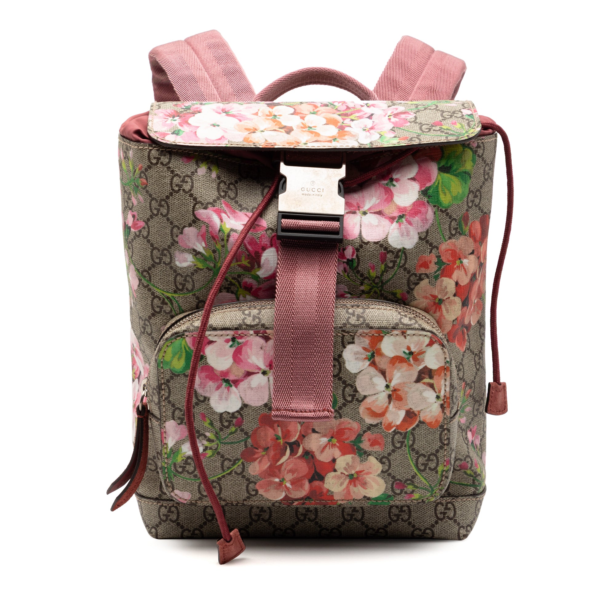 Small GG Supreme Blooms Single Buckle Backpack
