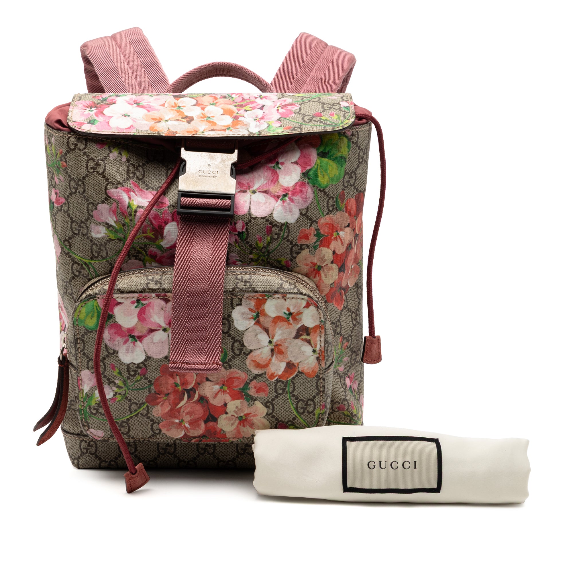 Small GG Supreme Blooms Single Buckle Backpack