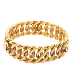 CC Gold Plated Chain Link Bangle Bracelet