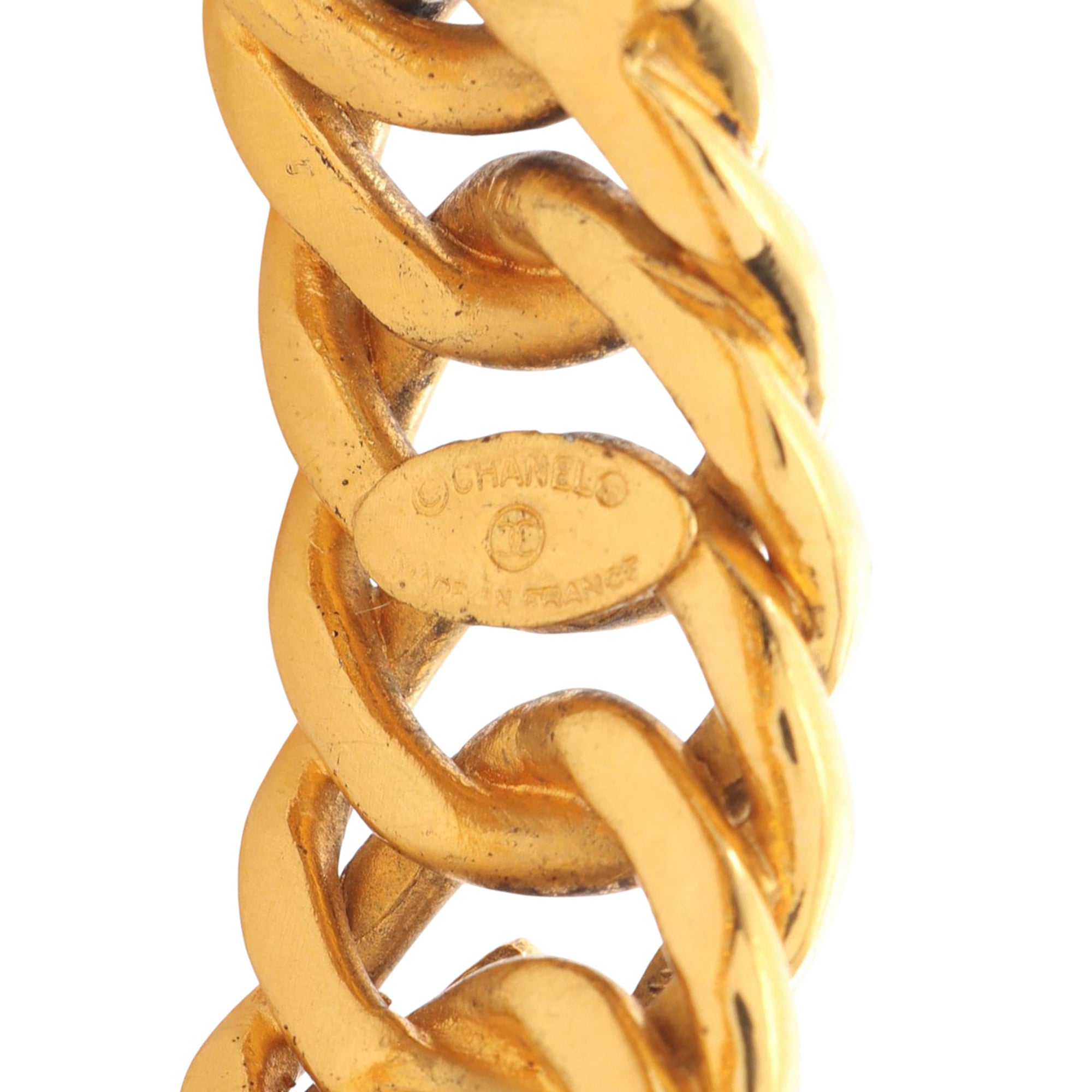 CC Gold Plated Chain Link Bangle Bracelet