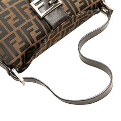 Zucca Canvas Double Flap Shoulder Bag