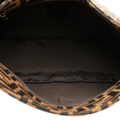 Zucca Canvas Double Flap Shoulder Bag