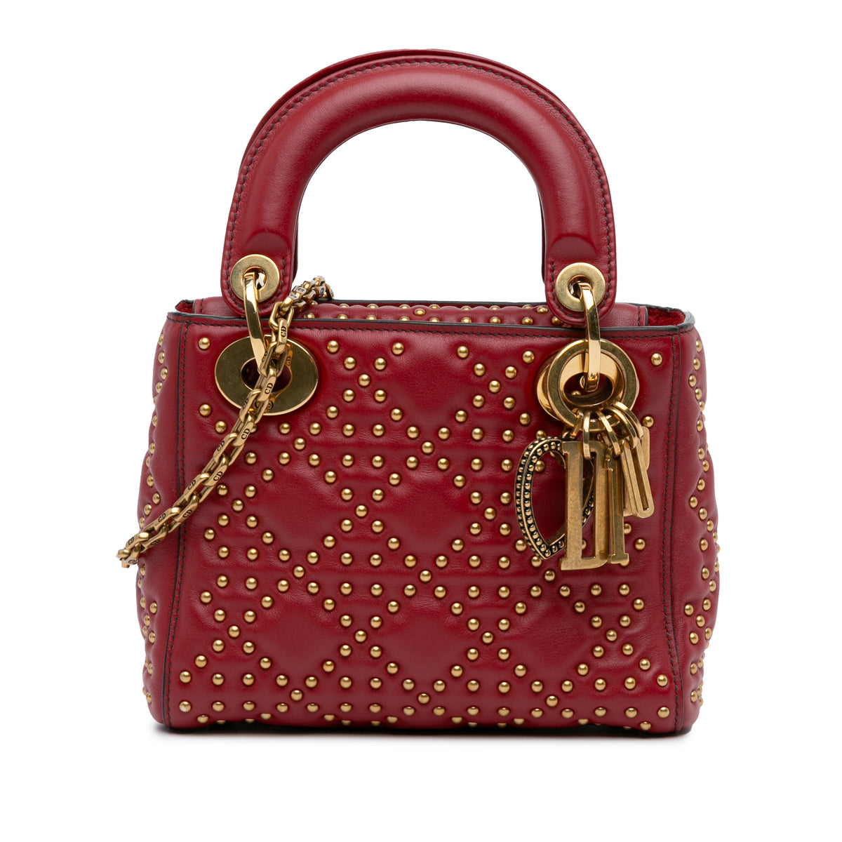 Mini Lambskin Cannage Studded Supple Lady Dior_0