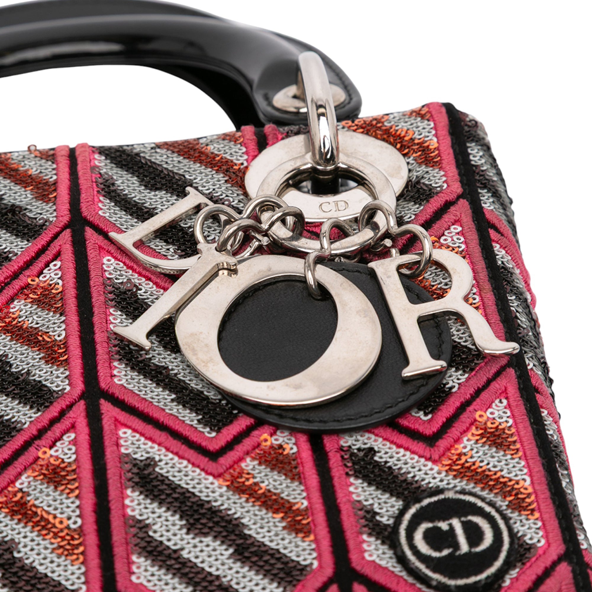 Mini Patent Sequined Lady Dior