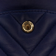 Medium Classic Chevron Lambskin Double Flap