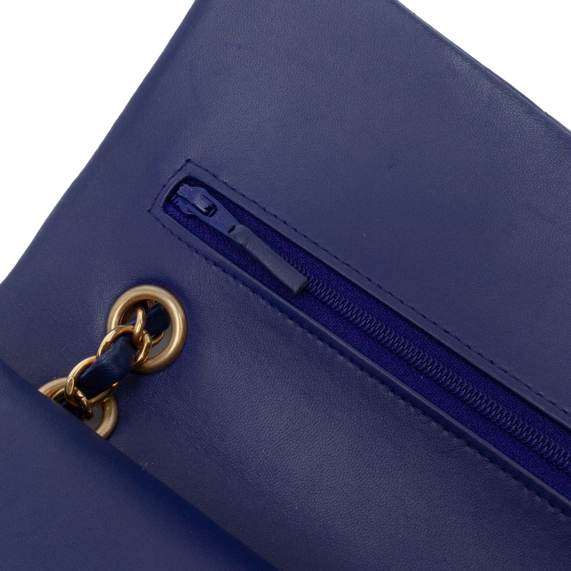 Medium Classic Chevron Lambskin Double Flap