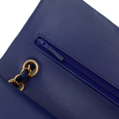 Medium Classic Chevron Lambskin Double Flap