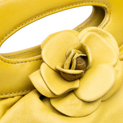 Lambskin Camellia Frame Clutch