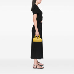 Lambskin Camellia Frame Clutch
